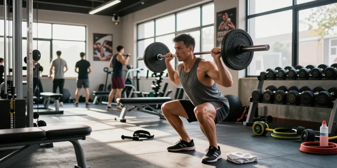 Kraftsportler beim Training im Fitnessstudio, der Entschlossenheit im Anabolika Shop Deutschland zeigt.