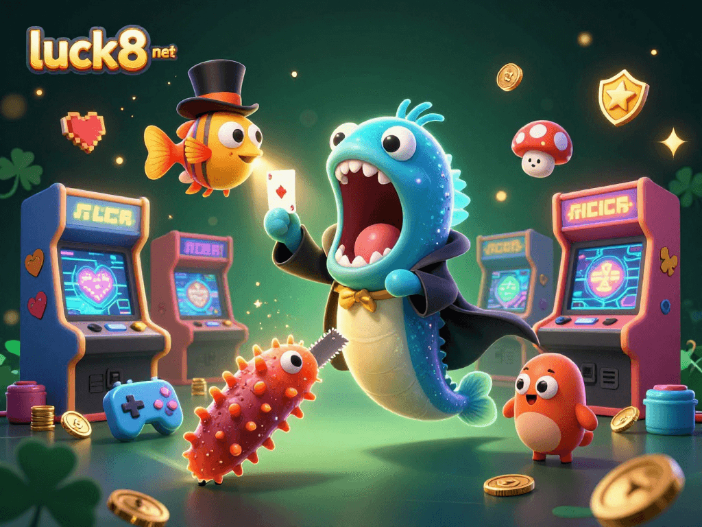 Experience thrilling gameplay at luck8 net with magical sea characters performing casino tricks.