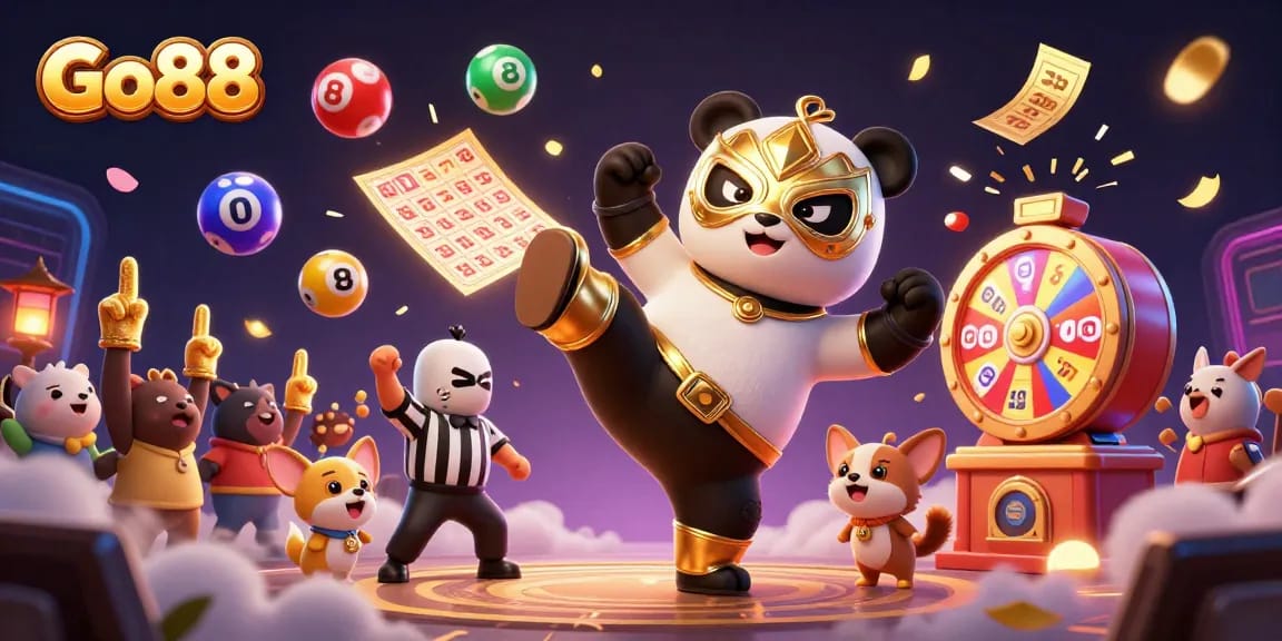 Go88 highlights the thrilling casino atmosphere with vibrant characters and dynamic gaming elements.