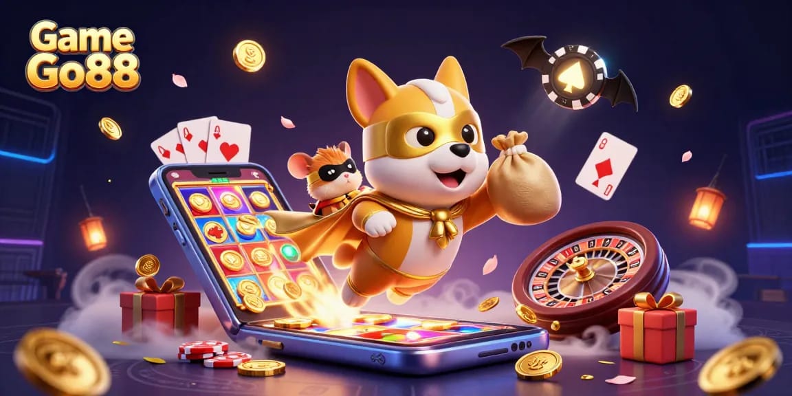 Engage in thrilling gameplay at Game Go88 with dynamic casino action featuring colorful elements.