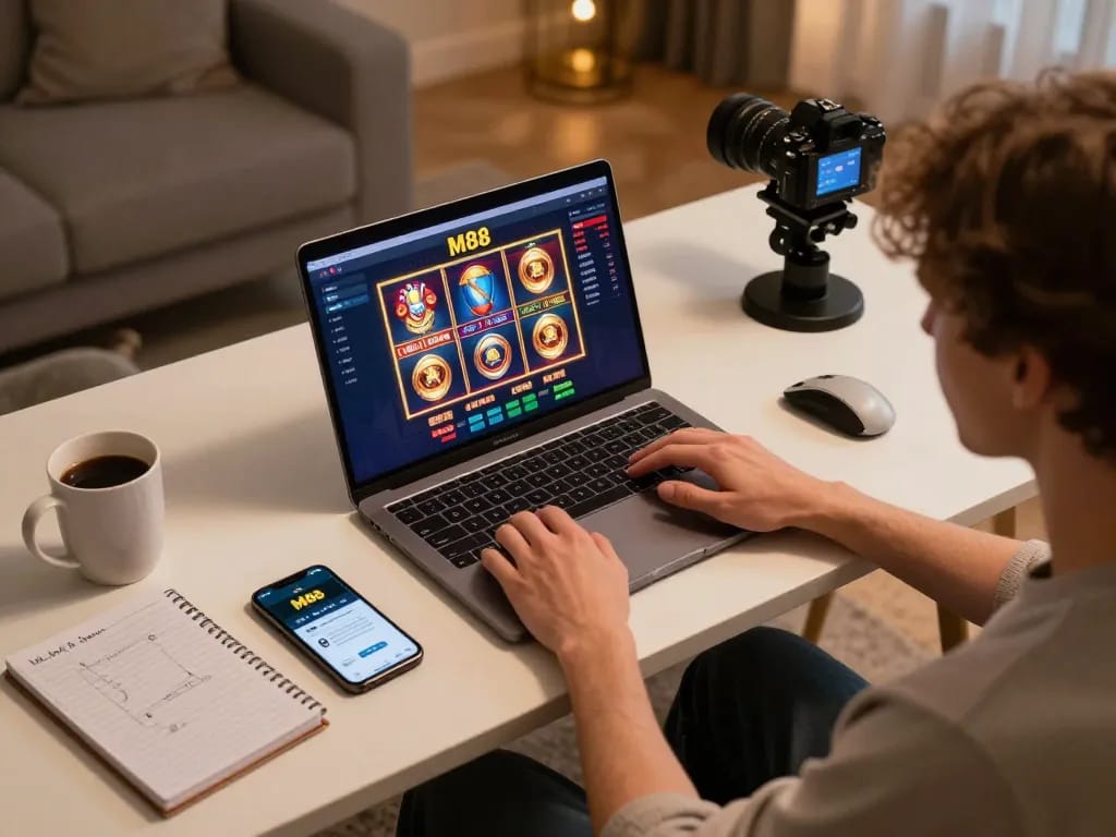 Engaging online gaming moment at https://www.mnm88.com/ with dynamic casino interface and user participation.