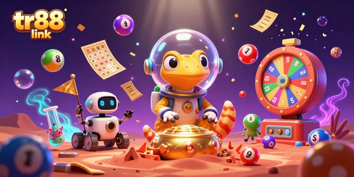 Experience the excitement at the TR88 link casino with alien characters and vibrant game elements!