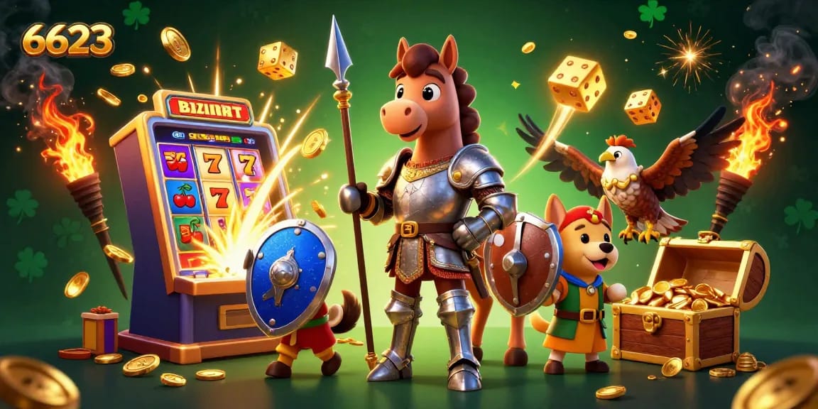 Players win big with 6623 online casino featuring a knight and slots bursting with gold!