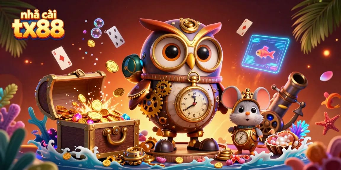 Experience thrilling plays at nhà cái tx88 with vibrant steampunk elements and casino gems.