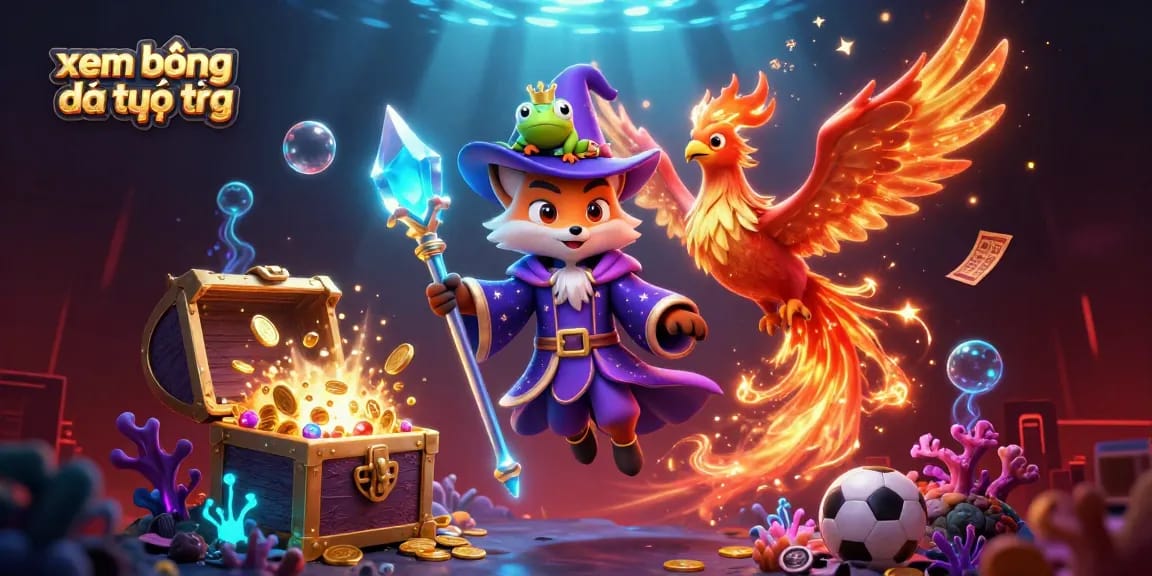 Experience xem bóng đá trực tiếp with vibrant characters and dynamic betting elements.