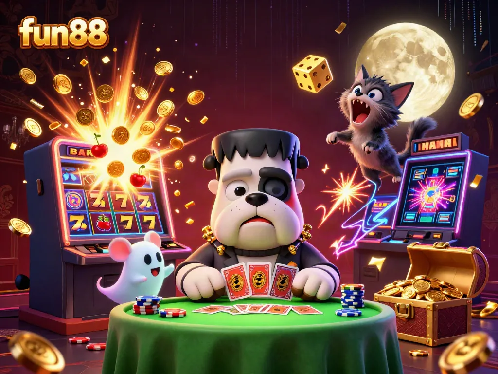Experience fun88's vibrant casino atmosphere with engaging characters and rich gaming elements.