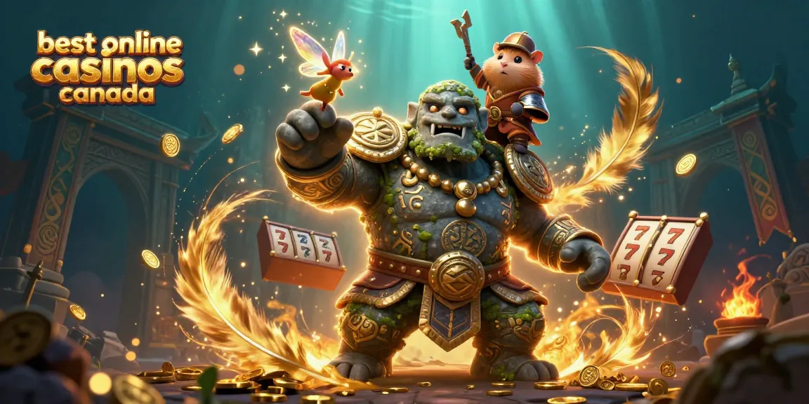 Experience exciting gameplay at the best online casinos Canada with this dynamic casino illustration.