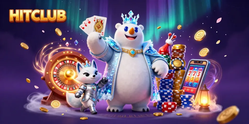 Spin to win at HITCLUB with vibrant characters and thrilling casino elements in 3D!