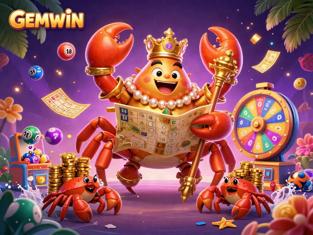 Engage with GEMWIN's exciting gaming elements in a vibrant, dynamic casino scene.