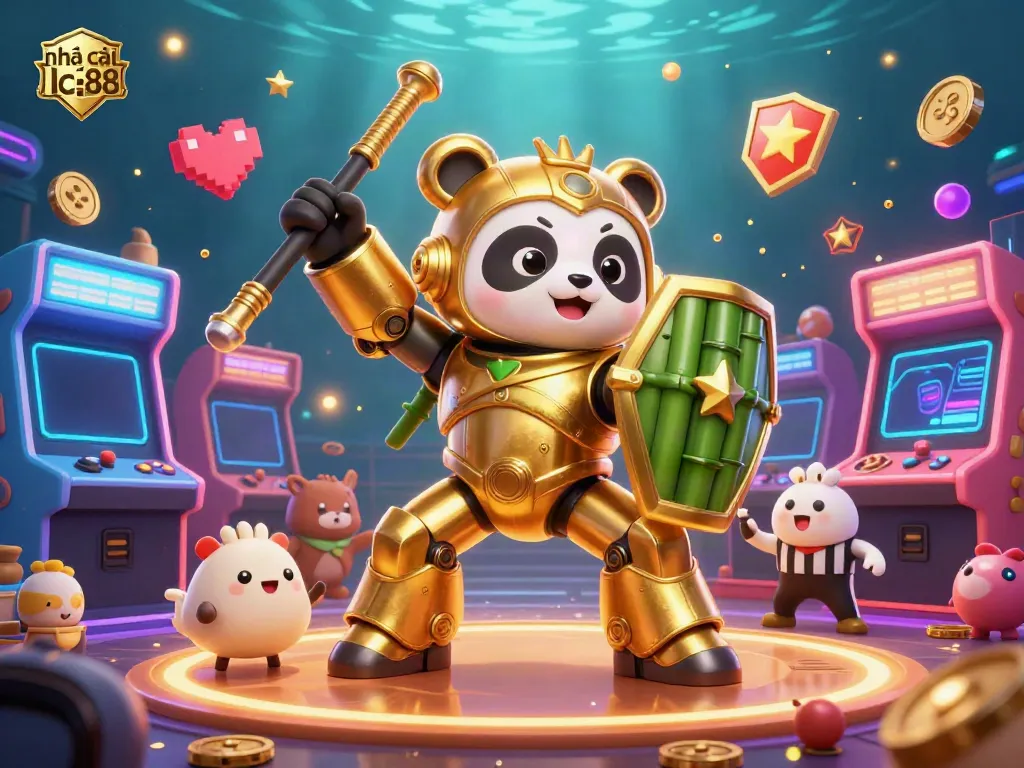 Experience the excitement at nhà cái lc88 with a vibrant 3D casino illustration showcasing gaming elements.