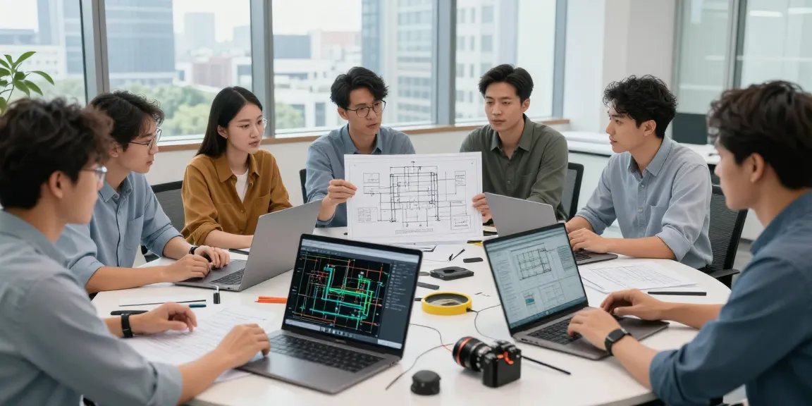 Engineers collaborating on innovative Engineering Services Canada projects in a modern office.