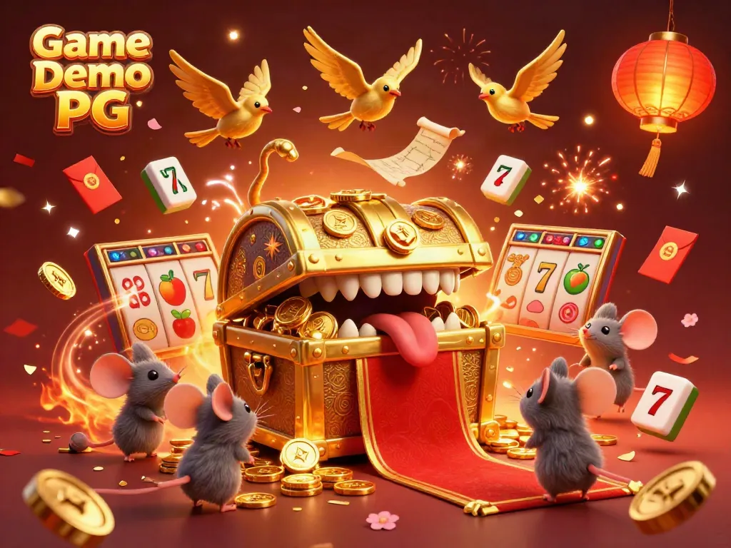 Experience thrilling adventures with Game Demo PG in a dazzling casino scene featuring interactive slot elements.