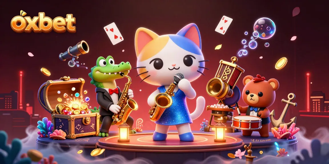 Experience thrilling games at OXBET casino with the dynamic performance of the jazz-singer cat!